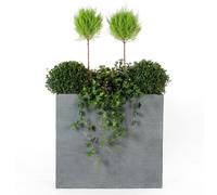 MICA DÉCORATIONS-Muret Stream anthracite L.74 x l.22 x H.66 cm