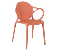 Mica Decorations Nebraska Chaise de jardin - L56 x l57 x H80 cm - Polypropylène - Saumon