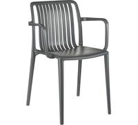Mica Decorations Paloma Chaise de jardin - L53 x l53 x H78 cm - Polypropylène - Gris