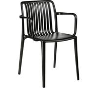 Mica Decorations Paloma Chaise de jardin - L53 x l53 x H78 cm - Polypropylène - Noir