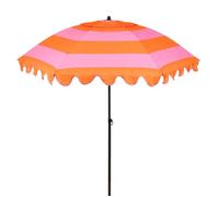 Mica Decorations Parasol Inclinable À Rayures - Protection Solaire 238 X Ø197 Cm - Parasol Plage Jardin Ou Balcon - Polyester, Acier - Vert Clair, Vert Foncé Orange