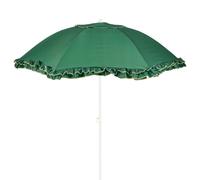 Mica Decorations Parasol Inclinable Avec Volants - Protection Solaire 238 X Ø195 Cm - Parasol Plage Jardin Ou Balcon - Polyester, Acier - Vert Vert
