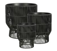 Mica Decorations Peta Pot Plante - Lot de 3 - Pot de Fleur Exterieur pour Fleurs