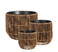 Mica Decorations Peta Pots de Fleurs - Lot de 3 - Pot Plante pour Fleurs et Plan