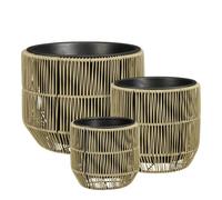 Mica Decorations Peta Pots de Fleurs - Lot de 3 - Pot Plante pour Fleurs et Plan