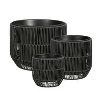 Mica Decorations Peta Pots de Fleurs - Lot de 3 - Pot Plante pour Fleurs et Plan