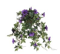 Mica Decorations Plante artificielle Petunia - 50x45x25 cm - Polyester - Pourpre foncé