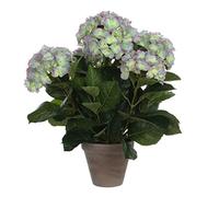 MICA Decorations Plante d'hortensia, Violet, Hauteur 45 x diamètre 45 cm