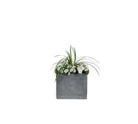 MICA DÉCORATIONS-Pot carré bas Stream S/4 anthracite H.27 cm