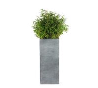 MICA DÉCORATIONS-Pot carré haut Stream S/3 anthracite H.90 cm