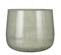 MICA Decorations Pot de Fleurs Benson - 32x32x27 cm - Fer - Vert foncé