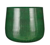 MICA Decorations Pot de Fleurs Benson - 37x37x32 cm - Fer - Vert foncé