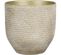 Mica Decorations Pot de fleurs Carrie - 24x24x22 cm - Terracotta - Champagne