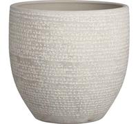 Mica Decorations Pot de fleurs Carrie - 24x24x22 cm - Terracotta - Gris
