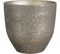 Mica Decorations Pot de fleurs Carrie - 29x29x26 cm - Terracotta - Noir
