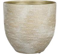 Mica Decorations Pot de fleurs Carrie - 29x29x26 cm - Terracotta - Or