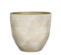 Mica Decorations Pot de fleurs Carrie - 35x35x32 cm - Terracotta - Or