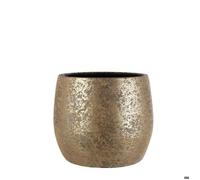 MICA Decorations Pot de Fleurs Clemente Rond doré, H 31 x Ø 38 cm - Diamètre intérieur 29,5 cm