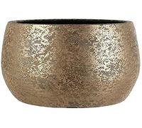 MICA Decorations Pot de Fleurs Clemente Rond doré, H 31 x Ø 38 cm - Diamètre intérieur 29,5 cm