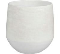 Mica Decorations Pot de fleurs Evora - 24x24x23 cm - Terracotta - Blanc