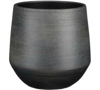 Mica Decorations Pot de fleurs Evora - 24x24x23 cm - Terracotta - Noir