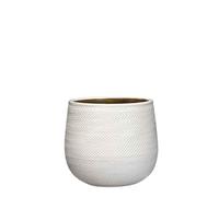 Mica Decorations Pot de fleurs Gabriel - 21x21x19 cm - Céramique - Blanc