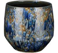 Mica Decorations Pot de fleurs Harris - 20x20x18 cm - Céramique - Bleu