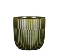 Mica Decorations Pot de fleurs Sara - 19x19x18 cm - Céramique - Vert foncé
