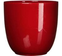 Mica Decorations Pot de fleurs Tusca - 17x17x16 cm - Céramique - Rouge foncé