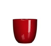 Mica Decorations Pot de fleurs Tusca - 22x22x20 cm - Céramique - Rouge foncé