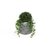 MICA DÉCORATIONS-Pot rond Stream Anthracite diamètre.37 x H.31 cm
