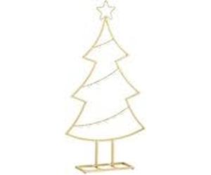 Mica Decorations Sapin de Noël en Fer Doré 40 x 12 x 79 cm
