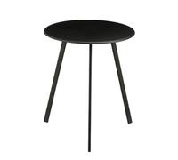 MICA Decorations Seattle Mesa Auxiliar Para Exterior - Mesa de Centro Redonda - Para Plantas y de Café - 45 x 38cm - Noir