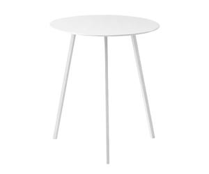 MICA Decorations Seattle Table d’Appoint pour Extérieur - Table Basse Ronde - Table pour Plantes et Table à Café - 45x38cm - Blanche