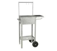 MICA Decorations Table à Plantes Ken - 70x38x127 cm - Fer - Gris