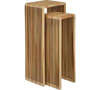 Mica Decorations Table d'appoint Yonker - 35x25x80 cm - Bois - Marron - Set de 2