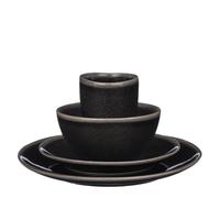 Mica Decorations Tabo Service de Table 4 Personnes - Céramique - Noir