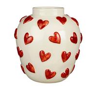 Mica Decorations Vase Hearts - 30x30x32 cm - Céramique - Blanc
