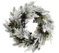 Mica Decorations Vesper Couronne de Noël avec Pommes de pin - H 13 x Ø 50 cm - Noir
