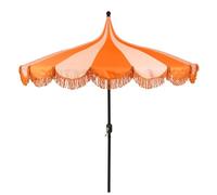 MICA Parasol Rayé avec Sac de Transport Orange 235 cm