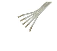 Mica tissant des fils électriques à haute températ Fil chauffant électromagnétique haute température 500 °C, 2 à 5 conducteurs, mica tressé, cuivre, différentes tailles(5 Core,5 METERS-17 AWG 1.0MM)