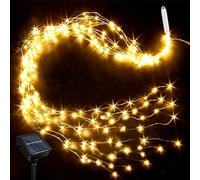 Micacorn Guirlande Lumineuse Solaire, 2M*9 Éclairage de Noël Solaire 8 Modes 200 LEDs Faisceaux Lumières Cascade Étanches Décoratives Cascade de Lumière Pour Jardin Balcon Terrasse