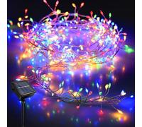 Micacorn Guirlande Lumineuse Solaire Jardin, 200LEDs Feu d'Artifice Solair Light, 6 Mètre 8 Modes Étanche Solaire Guirlande Lumineuse pour Mariage Extérieur Fête de Noël Décorations de Vacances
