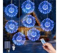 Micacorn Lampe Solaire Exterieur Jardin, 8 Pièces Feu d'artifice Solaire 800 LEDs 8 Modes Étanche Lumière Solaire Exterieur avec Télécommande Firework Lights pour Maison Terrasse Noël Décoration