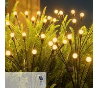 Micacorn Lumières de Noël Lumiere Luciole Solaire Exterieur Firefly Light 6 Pièces 8 Modes 48 LED Lampe Solaire Firefly avec Télécommande Etanche Lampes pour Jardin Pelouse Cour Décorations de Noël