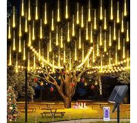 Micacorn Lumières Solaires de Pluie de Météores, 10 Tubes 240 LED Lumières de Pluie Avec Télécommande, Étanche Météore Pluie Lumière pour Décoration Noël Arbre Jardin Mariage Fête Intérieur