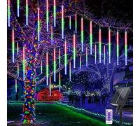 Micacorn Lumières Solaires de Pluie de Météores, 10 Tubes 240 LED Lumières de Pluie Avec Télécommande, Étanche Météore Pluie Lumière pour Décoration Noël Arbre Jardin Mariage Fête Intérieur