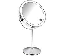 Micacorn Miroir Maquillage Grossissant 1x7x LED Double Face Rechargeable par USB, Courtoisie Lumineux à Rotation 360 Degrés avec Luminosité de L'écran Tactile Réglable