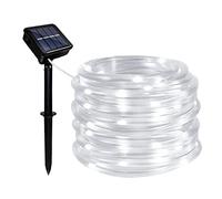 Micacorn Solaire Tubes Lumineux, Étanche Guirlande Solaire 12 Mètre 8 Modes 100 LED Tube Lumineux Exterieur Solaire pour Piscine Mariage Fête de Noël Décorations de Vacances