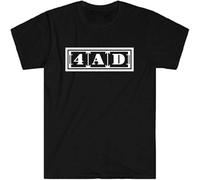 MICAOJI 4Ad Record Men's T-Shirt Comfortable Casual Short Sleeve Tops Black M